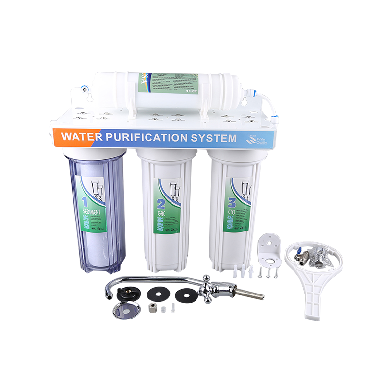 RH-JL4 Filtro de agua de cuatro etapas PET con cartucho