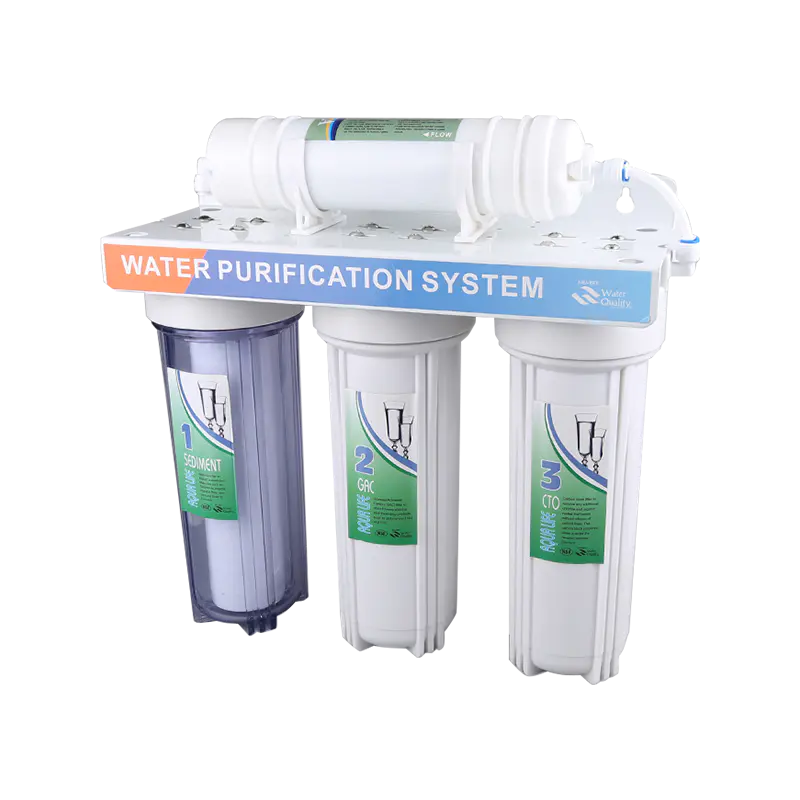RH-JL4 Filtro de agua de cuatro etapas PET con cartucho