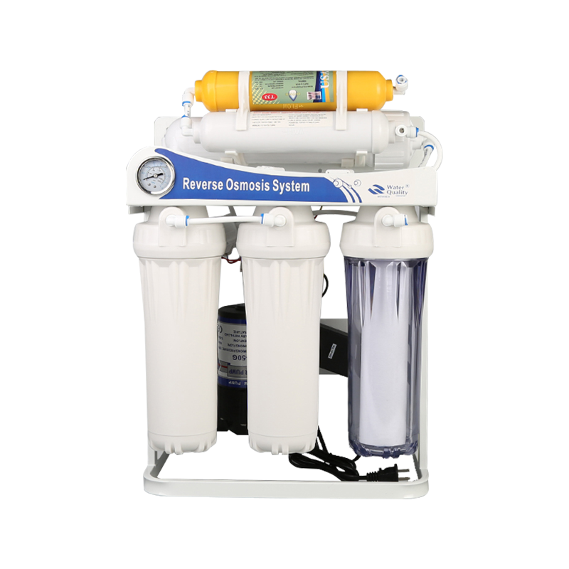 RH-RO3 Filtro de agua de ósmosis inversa de seis etapas -75G con manómetro y soporte